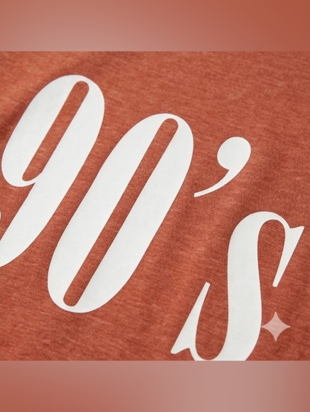 🔥 90s Retro Graphic Tee | Oversized SHEIN | Burnt Orange | Size Medium - Picture 3 of 5